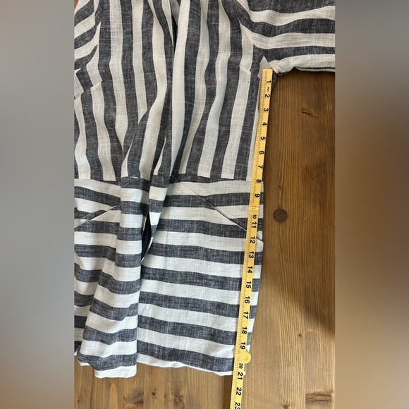 Anthropologie Eva Franco Oversized Striped Linen Blend Blazer Jacket Size SP - Picture 14 of 14